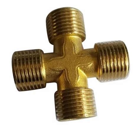 Inch Straight Brass Four Way Tee For Plumbing Pipe At Rs Piece