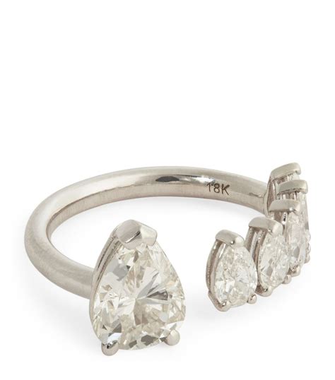 Shay White Gold And White Diamond Ice Ring Size Harrods Us