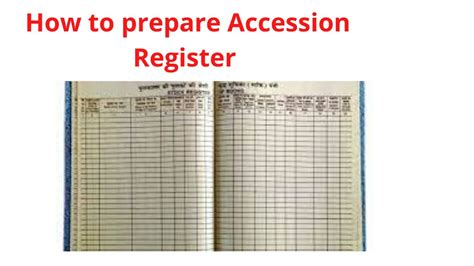 Accession Register Entries Library Stock Register For Beginners