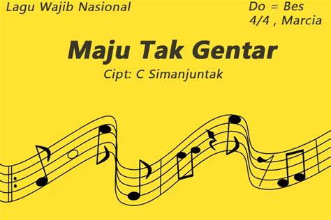 Lirik Maju Tak Gentar Lagu Wajib Nasional Beserta Maknanya Suara Karya