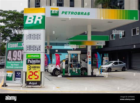 Brazilian Oil Company Petrobras Br Gas Station On A Gloomy Day In