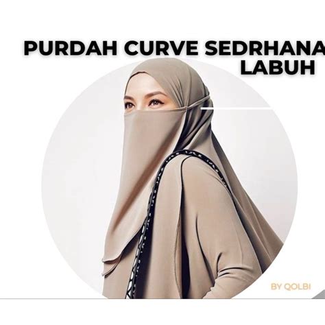 purdah curve sederhana labuh neelofa style murah berkualiti cantik