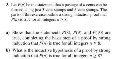 Solved Let P N Be The Statement That A Postage Of N Chegg