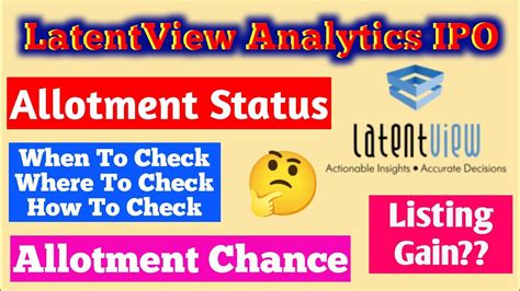 LatentView Analytics IPO Allotment Status LatentView Analytics IPO