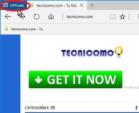 Cómo navegar en modo incógnito con Microsoft Edge TecniComo