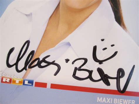 Original Autogramm Maxi Biewer Rtl Autogramm Autograph Signiert