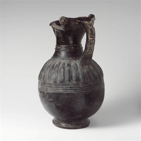 Terracotta Trefoil Oinochoe Jug Etruscan Archaic The