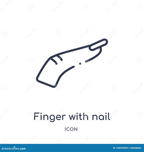 Linear Finger Control Icon From Artifical Intelligence Outline