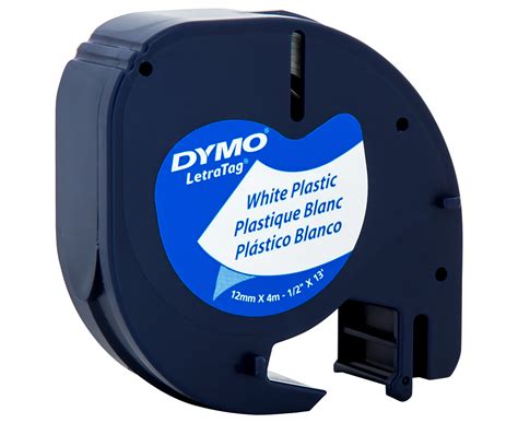 Dymo 4mx12mm Letratag Plastic Label Refill Pearl White Au