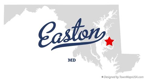 Map of Easton, MD, Maryland