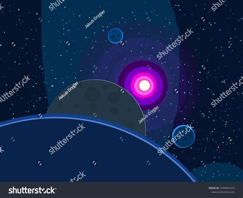 2d Illustration Cartoon Space Background Picture Stock Illustration 1259941672 Shutterstock