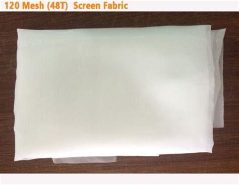 120 Mesh 48t Screen Fabric For Silk Screen Printing White 13x1 Yard Brand New Ebay