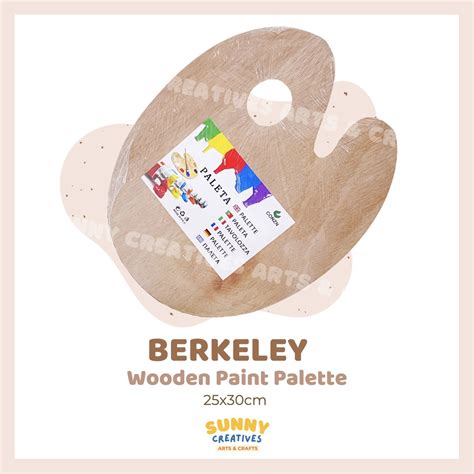 Berkeley Oval Wooden Paint Palette Artist Painting Palette 20x30cm