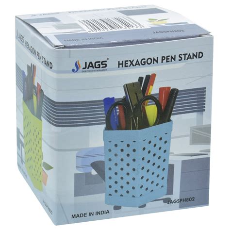 Justkraft Hexagon Plastic Pen Stand Inch