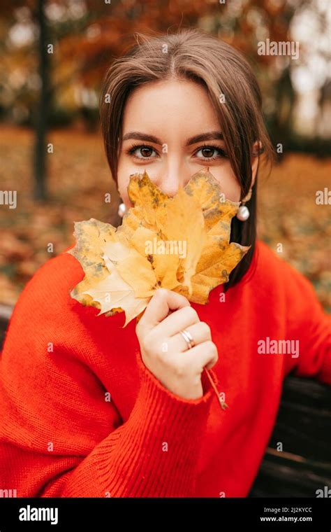 Vertical Portrait Of Close Up Face Attractive Pretty Smiling Woman