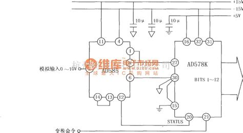 采样保持放大电路中的ad585应用于a／d变换系统的电路 将睿