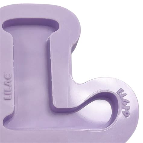 Molde De Silicone Para Resina Letra L Chunky 1 Cavidade 44 Cm Estúdio Lilac Moldes De