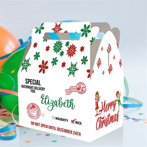 Personalized Christmas Party Favor Boxes T For Christmas Santa