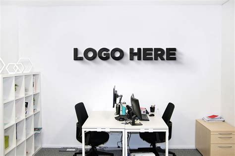 Free Office Wall Logo Mockup Mockuptree