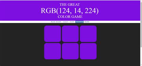 Github Devnextdoorrgbgame Rgb Color Guessing Game With 3 Levels