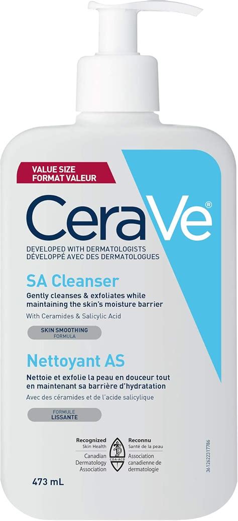 Cerave Salicylic Acid Cleanser Renewing Exfoliating Face Wash With