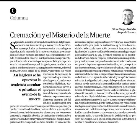 Prensa Uc Temuco Columna De Opini N Monse Or H Ctor Vargas