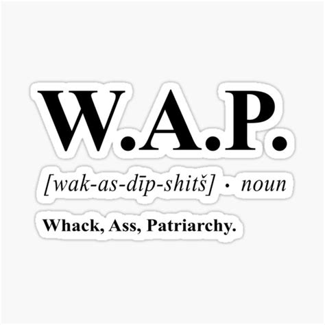 Pegatina Definición WAP Whack Ass Patriarchy Pro Choice Roe v Wade