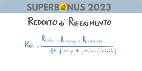 Superbonus Reddito Di Riferimento E Quoziente Familiare BibLus Net