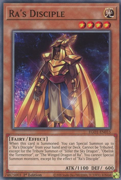 Ras Disciple Egyptian God Deck Obelisk The Tormentor Yugioh