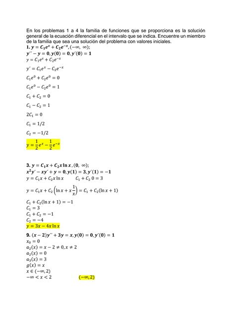 SOLUTION Ejercicios 4 1 Libro Zill Ecuaciones Diferenciales Studypool