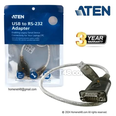 Usb To Serial Port Rs232 Db9 Aten Uc 232a Homenet48