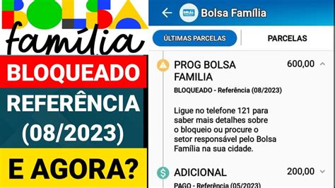 BOLSA FAMÍLIA BLOQUEADO REFERÊNCIA 08 2024 O QUE SIGNIFICA YouTube