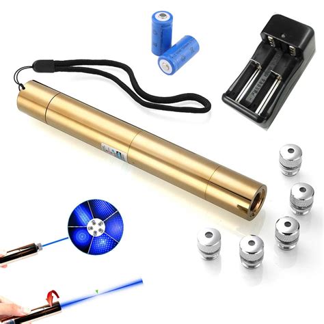 Powerful Burning Blue Laser Flashlight 450nm High Power 10000m