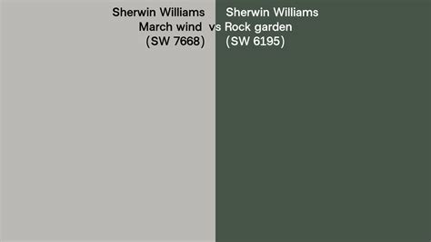 Sherwin Williams March Wind Vs Rock Garden Side By Side Comparison