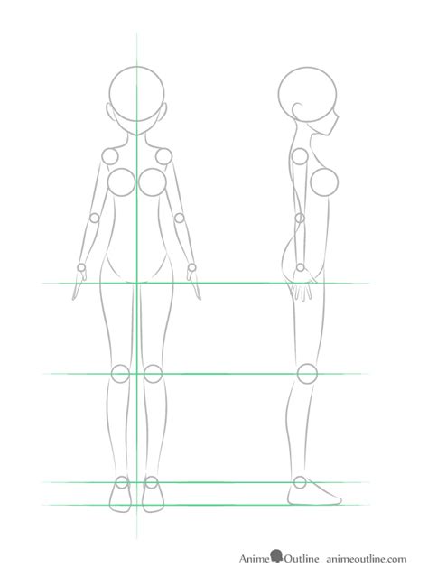 How To Draw Anime Girl Body Step By Step Tutorial Animeoutline