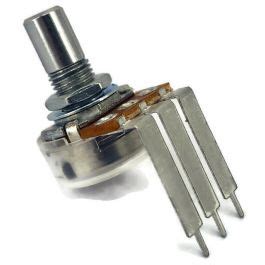 TAYDA 100K OHM Logarithmic Taper Potentiometer PCB Mount Round Shaft