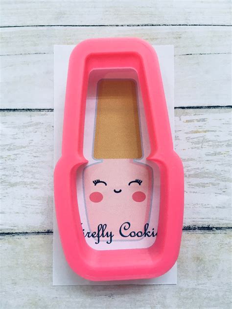 Nail Polish Cookie Cutter Spa Theme Birthday Etsy