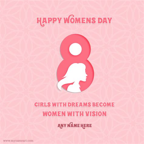 8 March International Women Day Ecard Maker