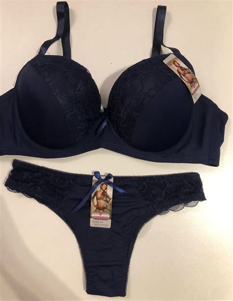 Lingerie Conjunto Luxuoso Azul Marinho N Lingerie Feminina Oceanus Nunca Usado Enjoei