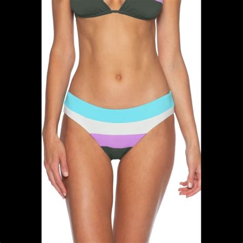 Becca Swim New Becca Xl Circuit Colorblock Bikini Bottom In Basil