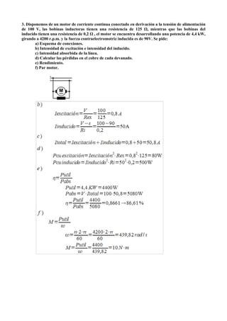 Ejercicios Resueltos Motores Cc En Serie PDF