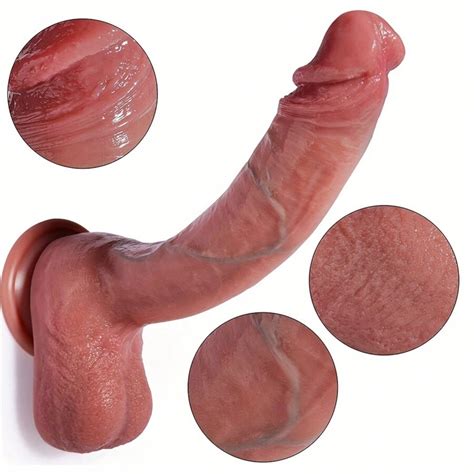 Realistischer Hautgefühl Dildo 10 6 Zoll Dildo aus weichem Silikon mit