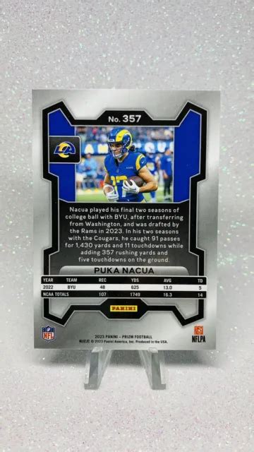 Panini Prizm Puka Nacua Recrue Los Angeles Rams Rc Eur