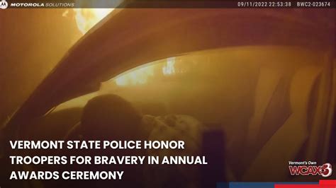 Vermont State Police Honor Troopers For Bravery In Annual Awards