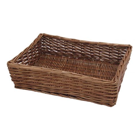 Square Brown Willow Cane Basket Basket For Shops Size X X At