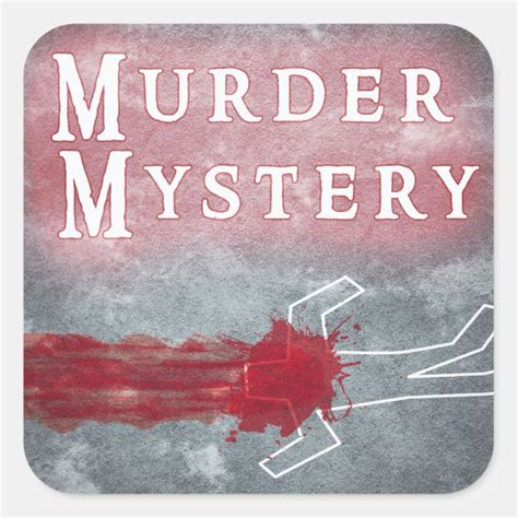 Murder Mystery Genre Square Book Cover Sticker | Zazzle.com