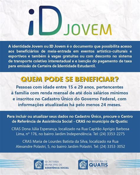 ASSISTÊNCIA SOCIAL VAMOS CONHECER UM POUCO SOBRE O ID JOVEM