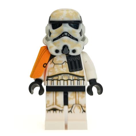 Lego Set Fig 004166 Sandtrooper Squad Leader Captain Orange Pauldron