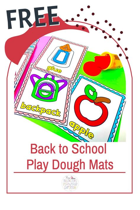 Free Back To School Play Dough Mats School Play Back To School Back