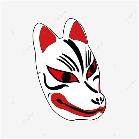 Japanese Fox Clipart Transparent Background Cartoon Hand Drawn